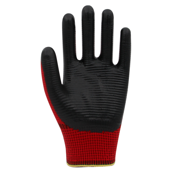 Beybi PN Zebra Polyester Örme Nitril Eldiven