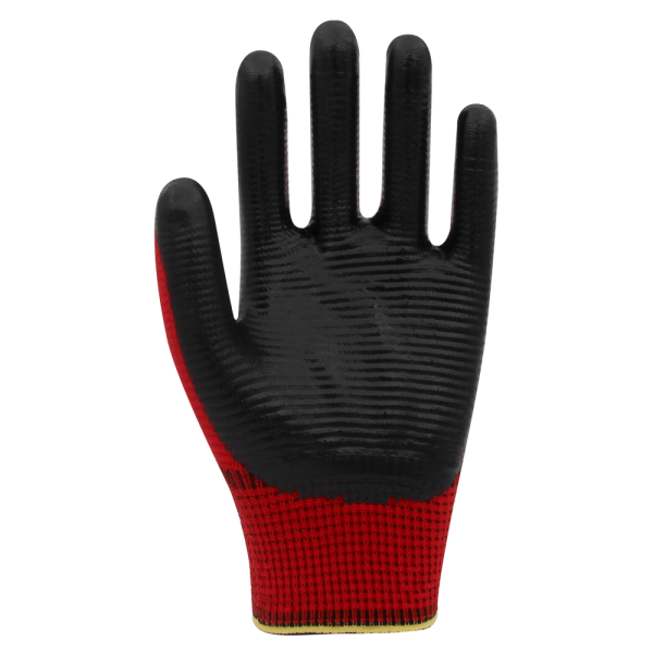 Beybi PN Zebra Polyester Örme Nitril Eldiven