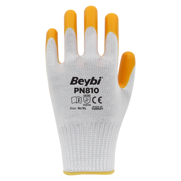 Beybi PN810 Polyester Örme Nitril Eldiven