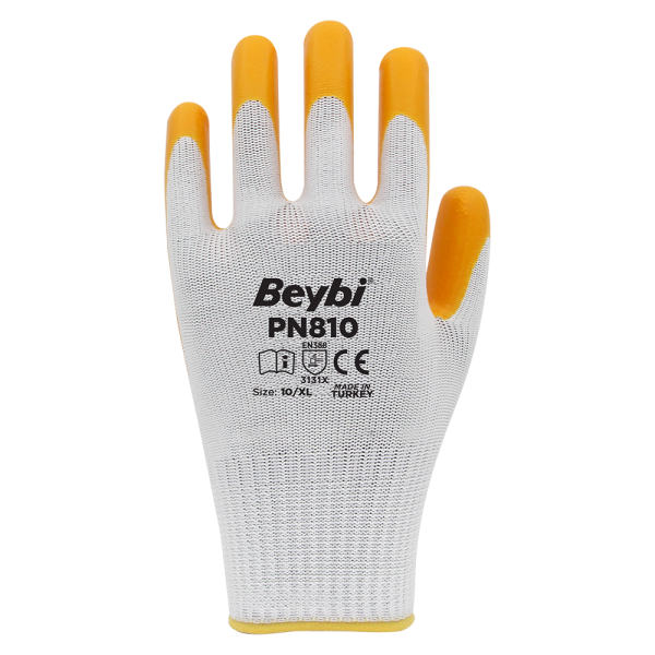 Beybi PN810 Polyester Örme Nitril Eldiven