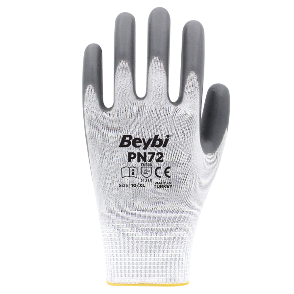 Beybi PN72 Polyester Örme Nitril Eldiven