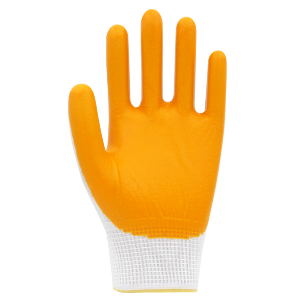 PN7 Polyester Örme Nitril Eldiven NO: 7 - Koli - Sarı \ Sarı