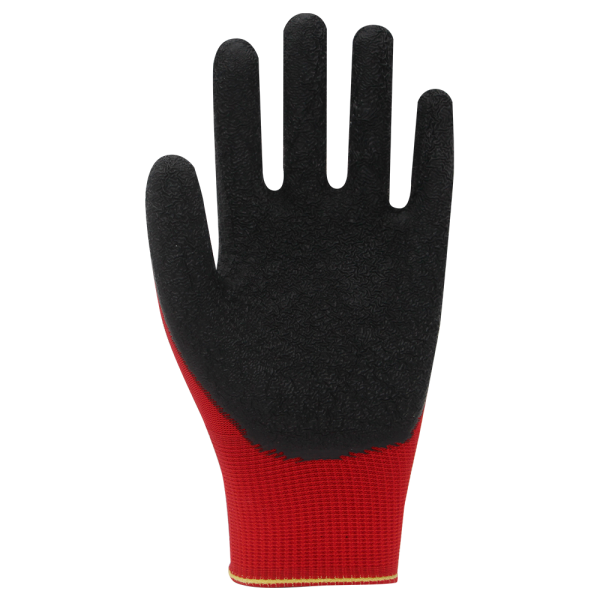 Beybi PL9 Polyester Örme Lateks Eldiven NO: 9 - Çift - Beyaz\Siyah