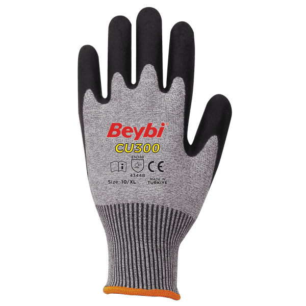 Beybi CU300 Poliüretan Kaplı Kesilmeye Dirençli Eldiven NO: 8 - Çift