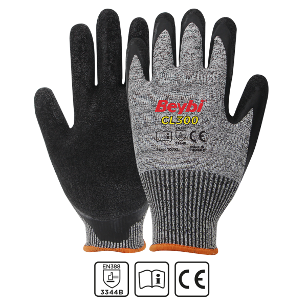 Beybi CL300 Lateks Kaplı Kesilmeye Dirençli Eldiven