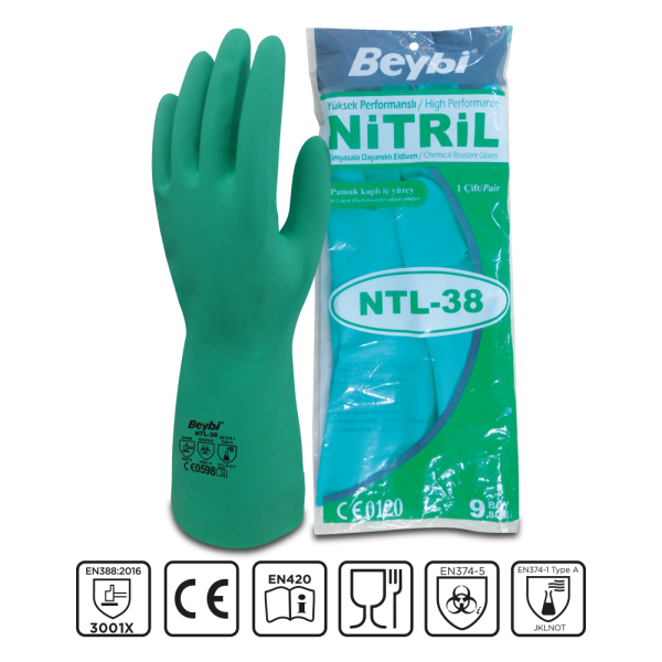 NTL38 Nitril İş Eldiveni Çift - NO: 10