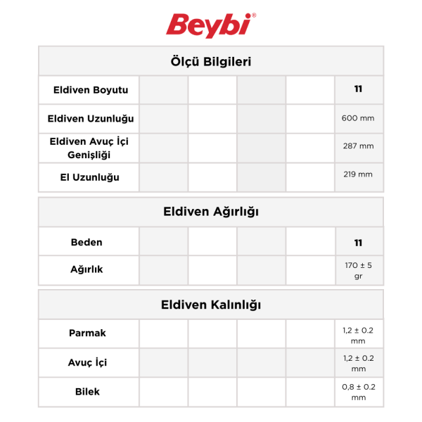 Beybi NTL33 Nitril İş Eldiveni