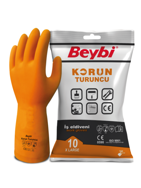 Korun Turuncu İş Eldiveni Çift - NO: 9