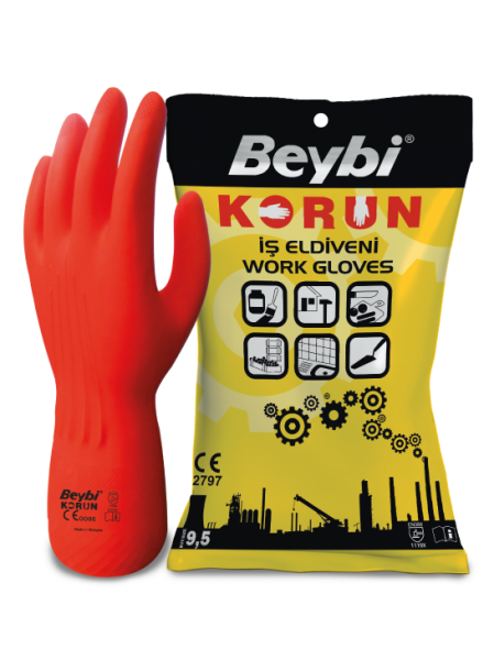 Beybi Korun Normal Güçlü Endüstriyel Lateks Eldiven 