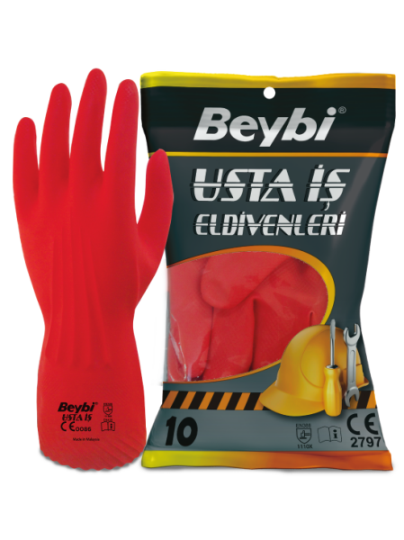 Beybi Usta-İş Güçlü Endüstriyel Lateks Eldiven