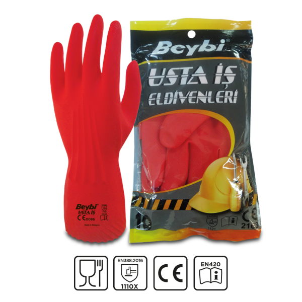 Usta İş Lateks Eldiven Çift - NO: 9.5