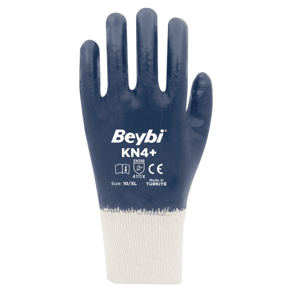Beybi KN4+ Pamuk Nitril Eldiven NO: 10 - Koli - Sarı