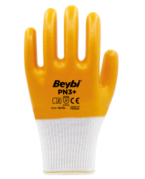 Beybi PN3+ Polyester Örme Nitril Eldiven