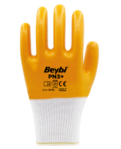 Beybi PN3+ Polyester Örme Nitril Eldiven