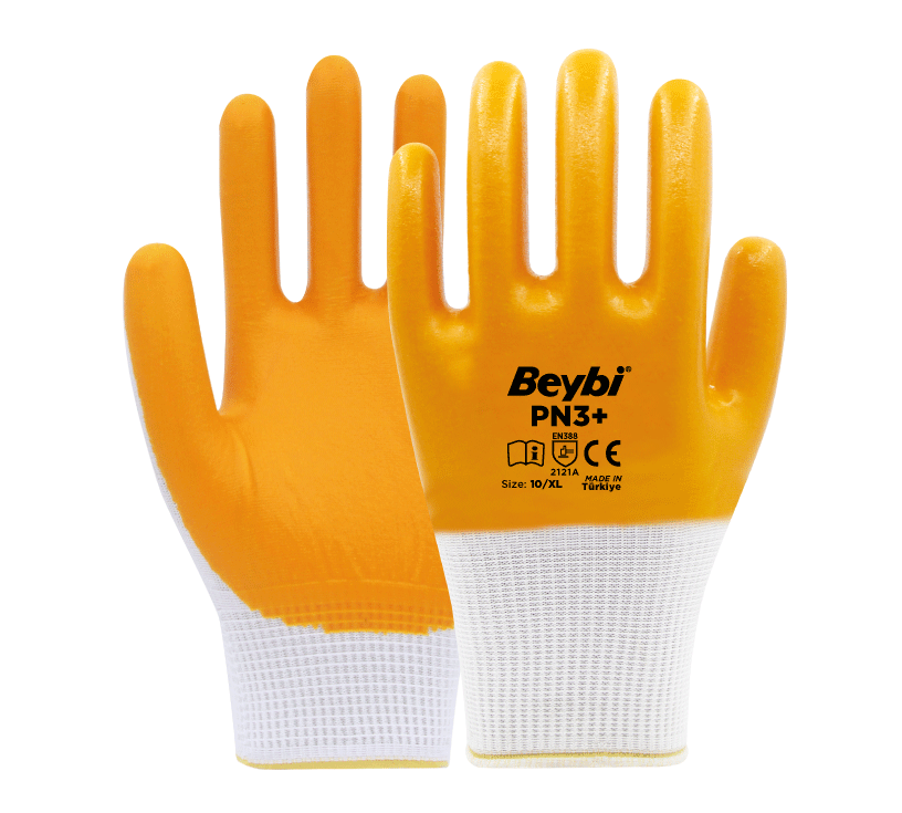 Beybi PN3+ Polyester Örme Nitril Eldiven