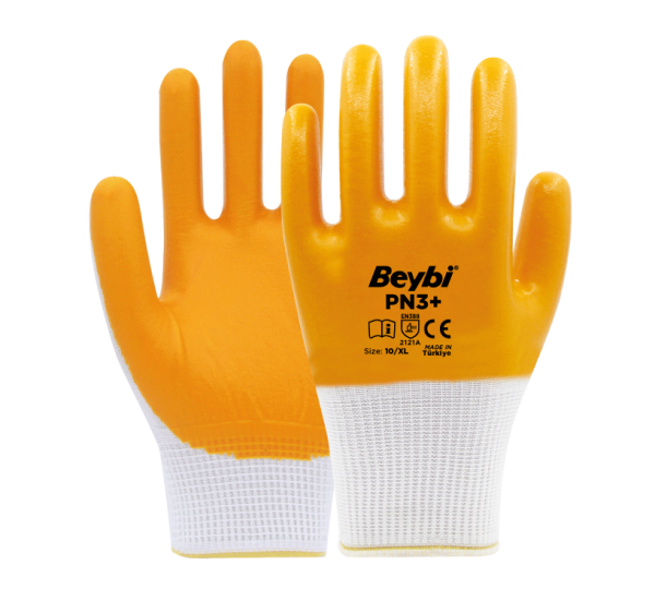 Beybi PN3+ Polyester Örme Nitril Eldiven