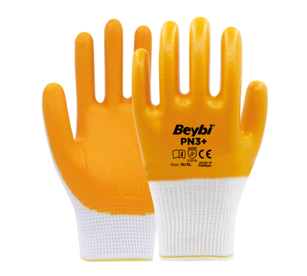 Beybi PN3+ Polyester Örme Nitril Eldiven