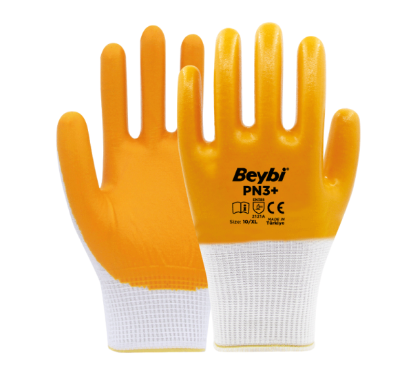 Beybi PN3+ Polyester Örme Nitril Eldiven