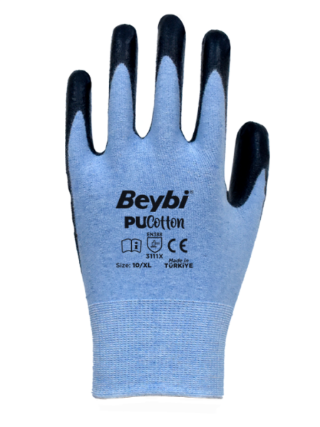 Beybi PU Cotton  Poliüretan Kaplı Pamuk Örme Eldiven