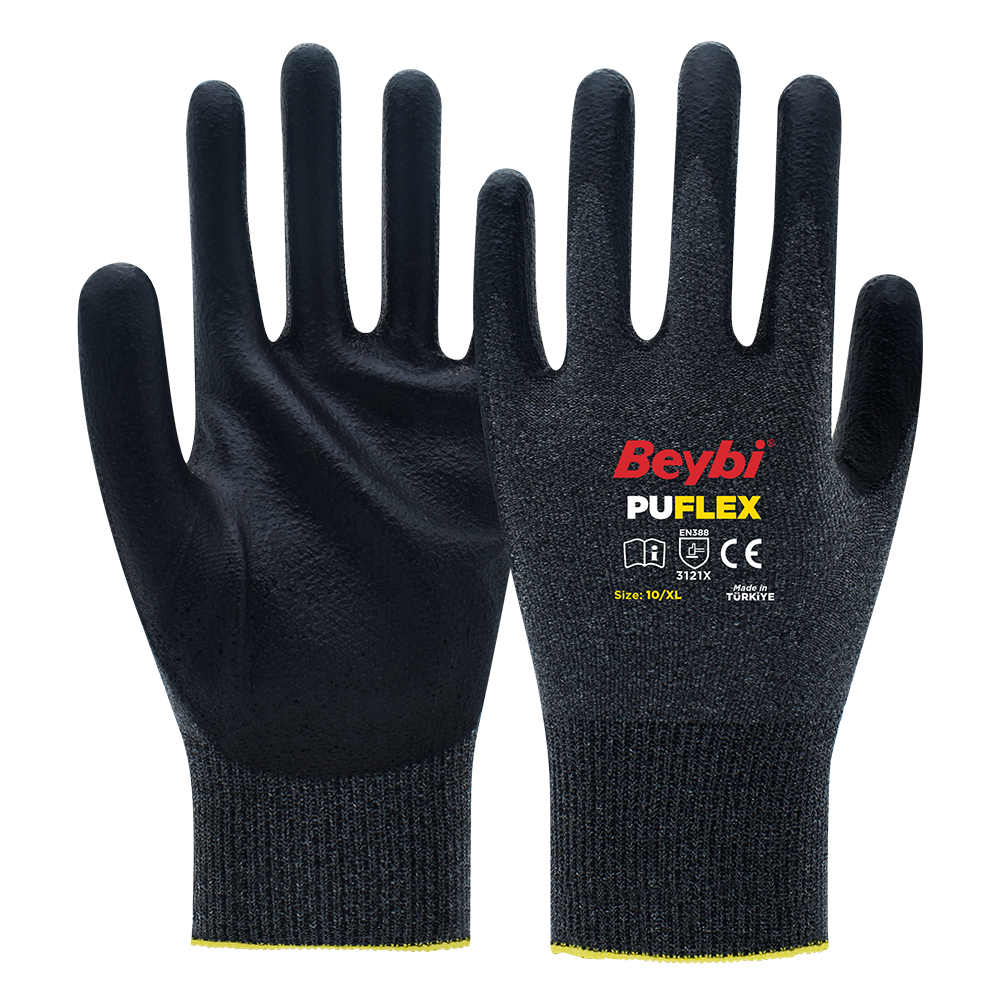 Beybi PU FLEX  Poliüretan Kaplı Polyester Örme Eldiven
