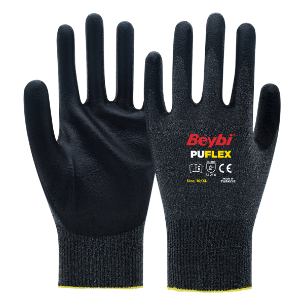 Beybi PU Flex Poliüretan Kaplı Polyester Örme Eldiven