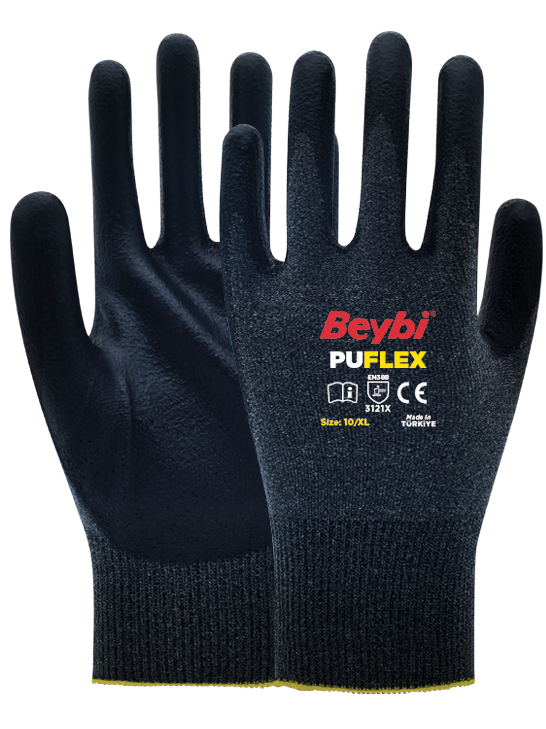 Beybi PU FLEX  Poliüretan Kaplı Polyester Örme Eldiven