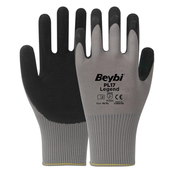 Beybi PL17 Legend Polyester Örme Lateks Eldiven