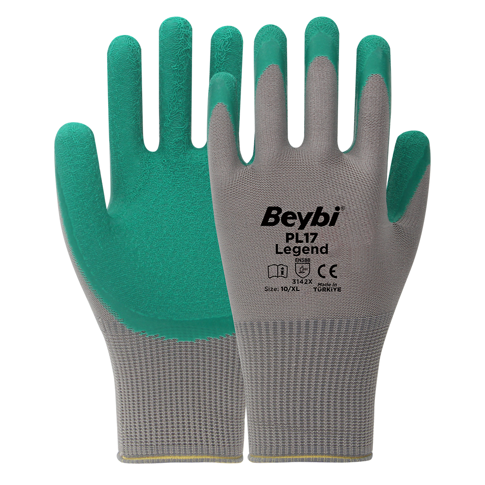 Beybi PL17 Legend Polyester Örme Lateks Eldiven