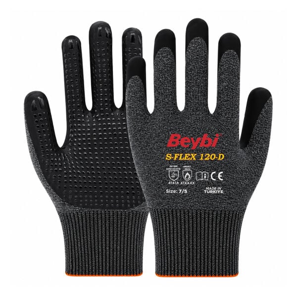 Beybi S-Flex120 -D (Dotlu) Sandy Finish Kaplı Eldiven