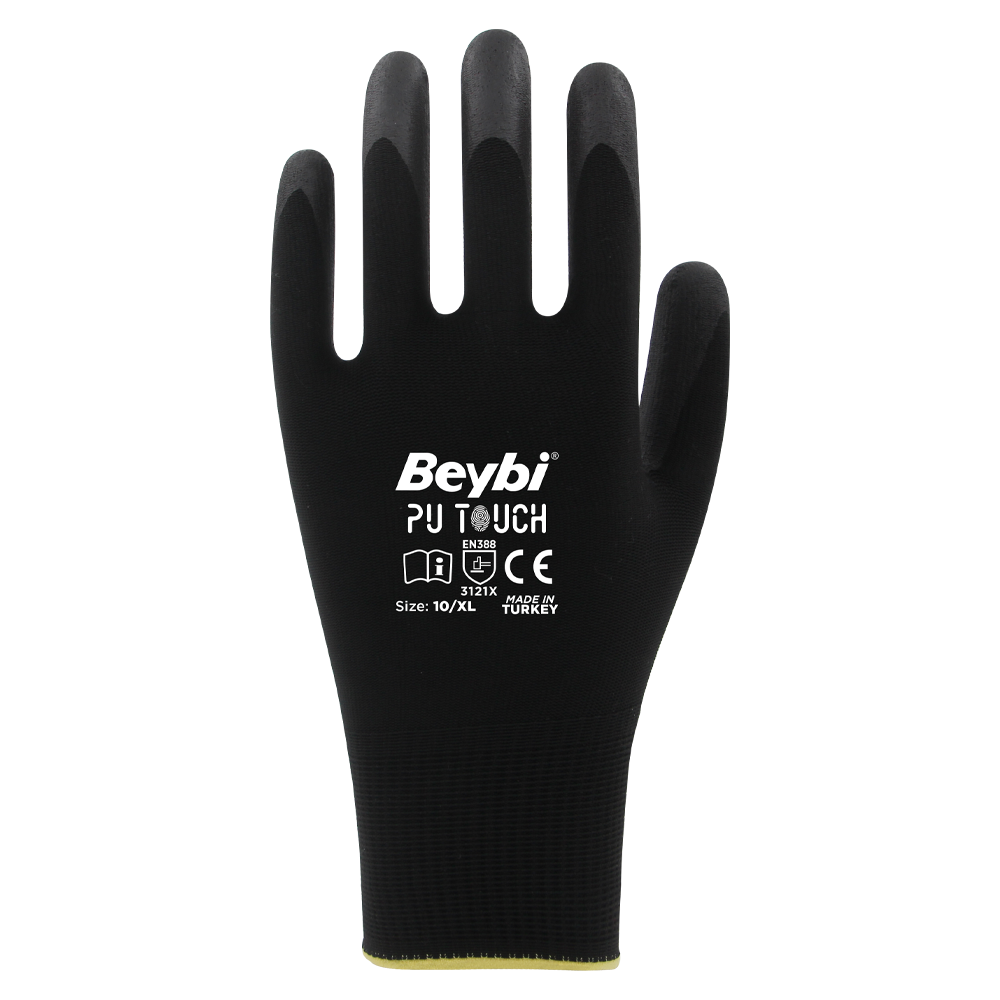 Beybi Pu Touch Poliüretan Kaplı Polyester Örme Eldiven