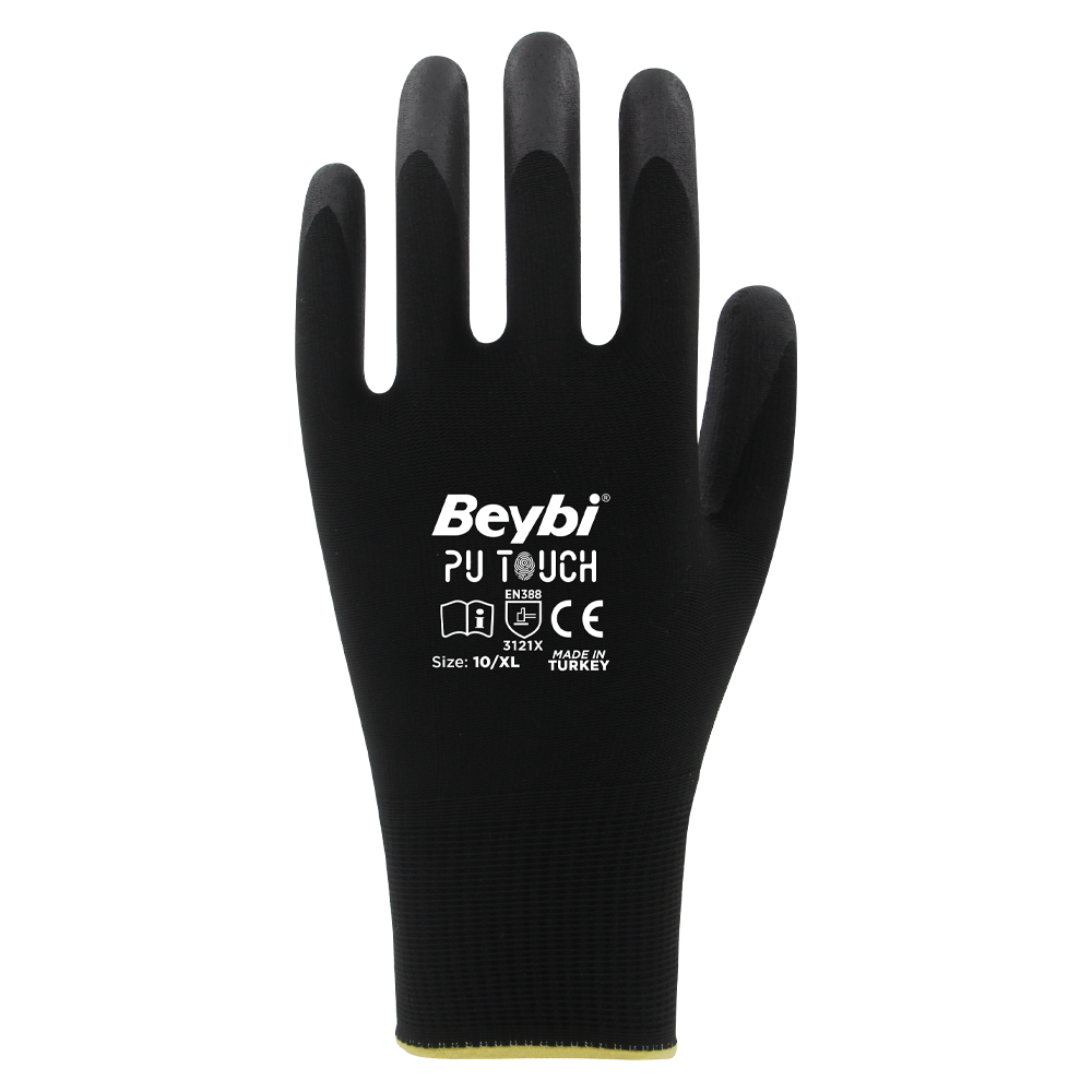 Beybi Pu Touch Poliüretan Kaplı Polyester Örme Eldiven