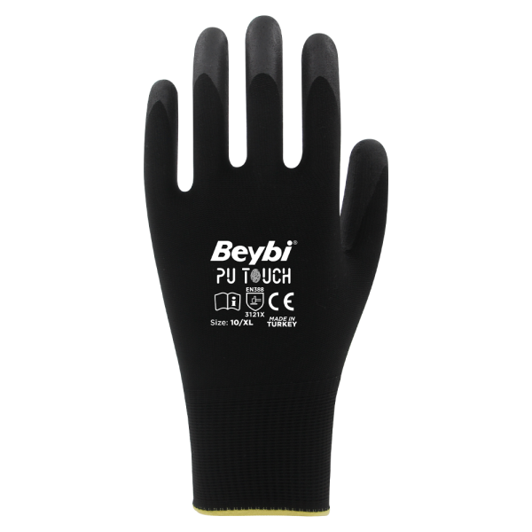 Beybi Pu Touch Poliüretan Kaplı Polyester Örme Eldiven