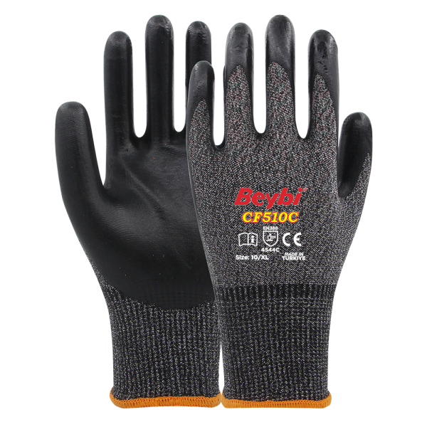 Beybi CF510C Köpük Nitril Kaplı Kesilmeye Dirençli Eldiven