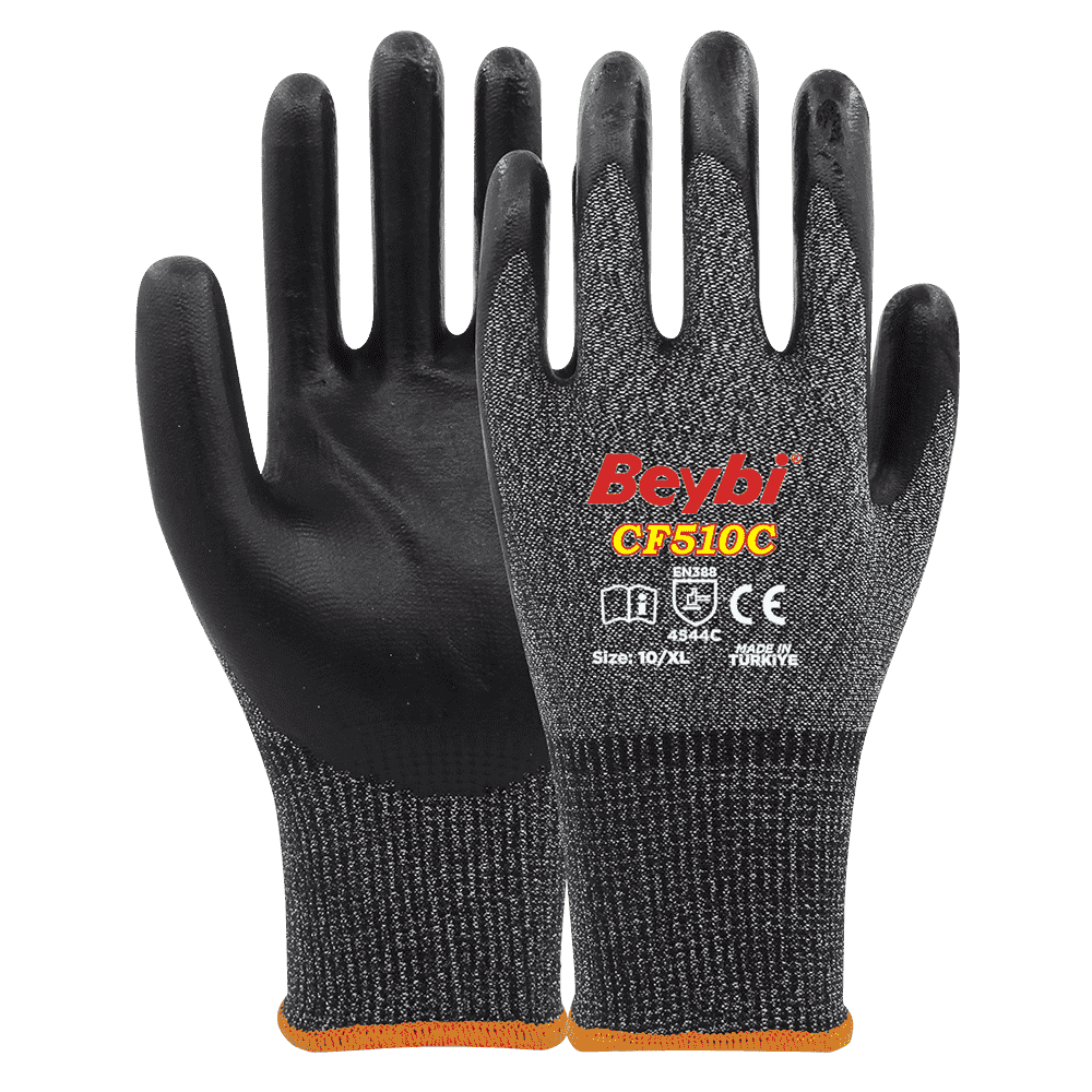 CF510C Köpük Nitril Kaplı Kesilmeye Dirençli Eldiven