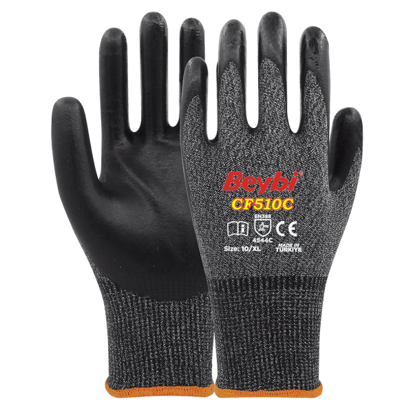 Beybi CF510C Köpük Nitril Kaplı Kesilmeye Dirençli Eldiven
