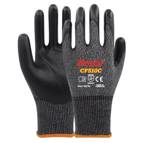 Beybi CF510C Köpük Nitril Kaplı Kesilmeye Dirençli Eldiven
