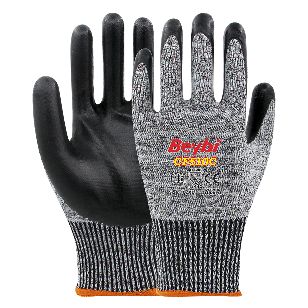Beybi CF510C Köpük Nitril Kaplı Kesilmeye Dirençli Eldiven