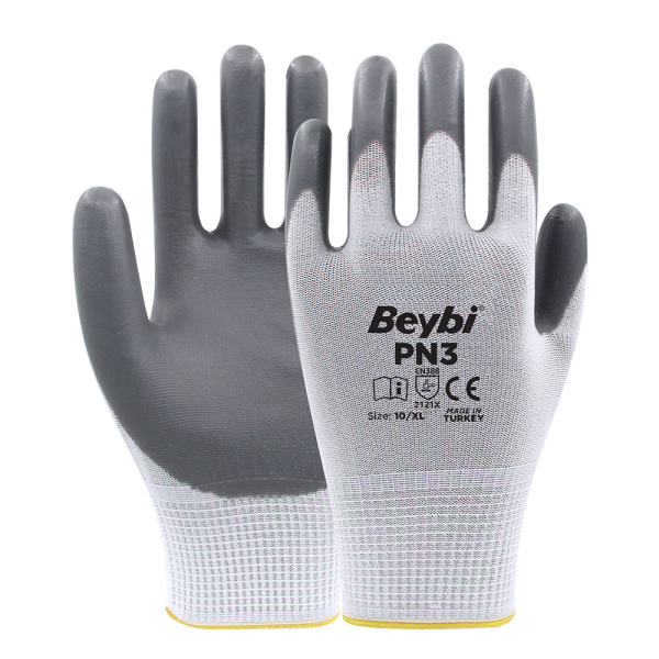 Beybi PN3 Polyester Örme Nitril Eldiven