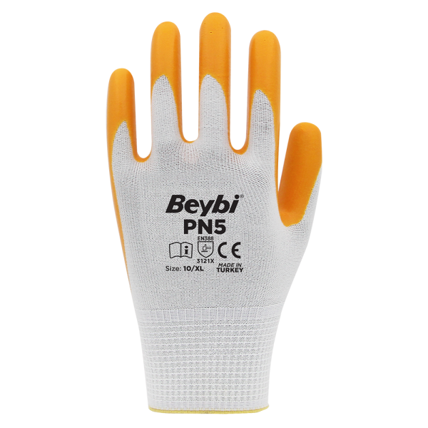 Beybi PN5 Polyester Örme Nitril Eldiven