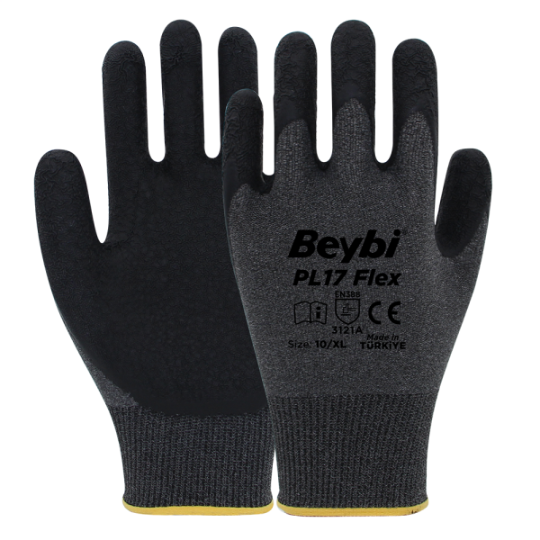 Beybi PL17 Flex Likralı İpten Örme Lateks Eldiven