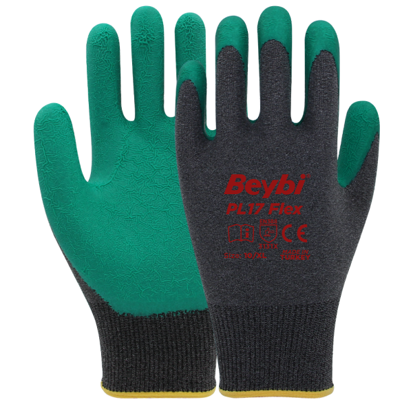 Beybi PL17 Flex Likralı İpten Örme Lateks Eldiven