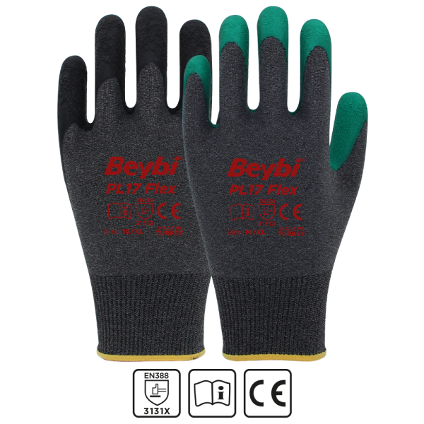Beybi PL17 Flex Likralı İpten Örme Lateks Eldiven
