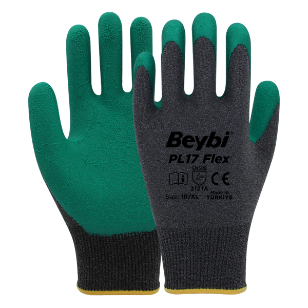 Beybi PL17 Flex Likralı İpten Örme Lateks Eldiven
