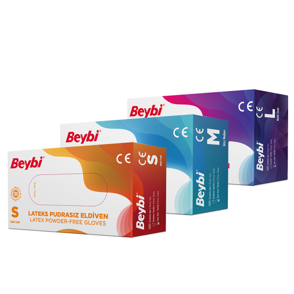 Beybi Lateks Pudrasız Eldiven 100'lük Kutu