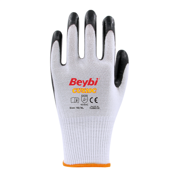 Beybi CU510C PU Kaplı Polietilen Kesilmeye Dirençli Örme Eldiven