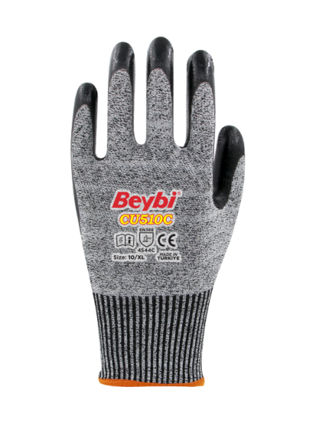 Beybi CU510C PU Kaplı Polietilen Kesilmeye Dirençli Örme Eldiven
