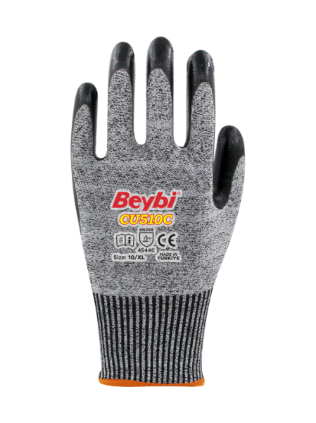 Beybi CU510C PU Kaplı Polietilen Kesilmeye Dirençli Örme Eldiven