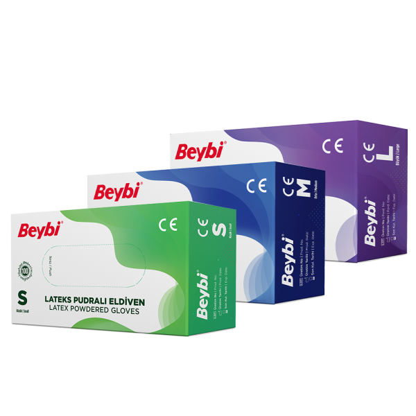 Beybi Lateks Pudralı Eldiven 100'lük Kutu