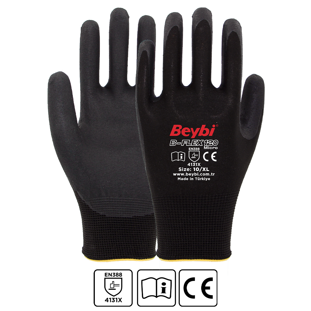 B-FLEX120 Micro Köpük Nitril Eldiven NO: 9 - Koli