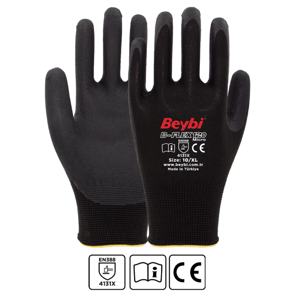 B-FLEX120 Micro Köpük Nitril Eldiven NO: 9 - Koli